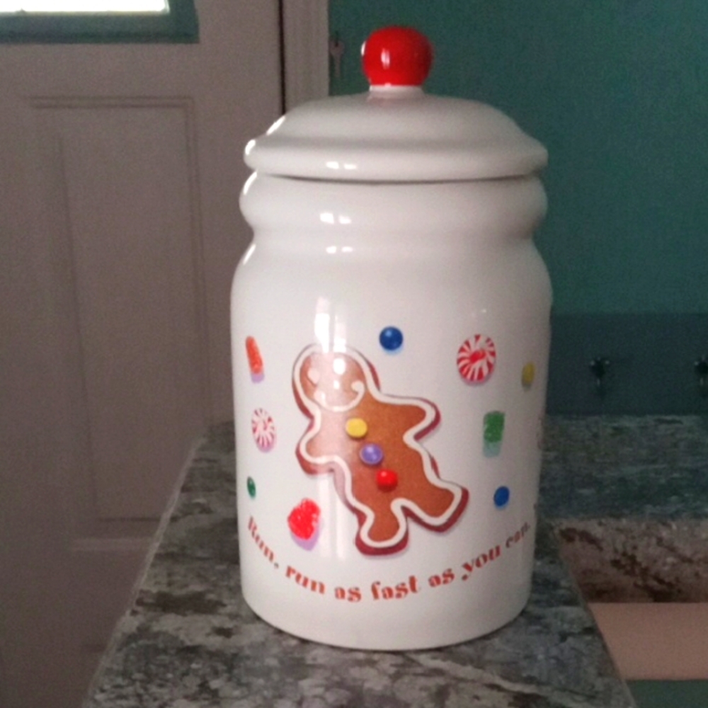 Festive Gingerbread treat jar